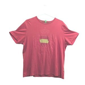 HUGO BOSS Red Crown Shield Logo Graphic T Shirt Men's Large